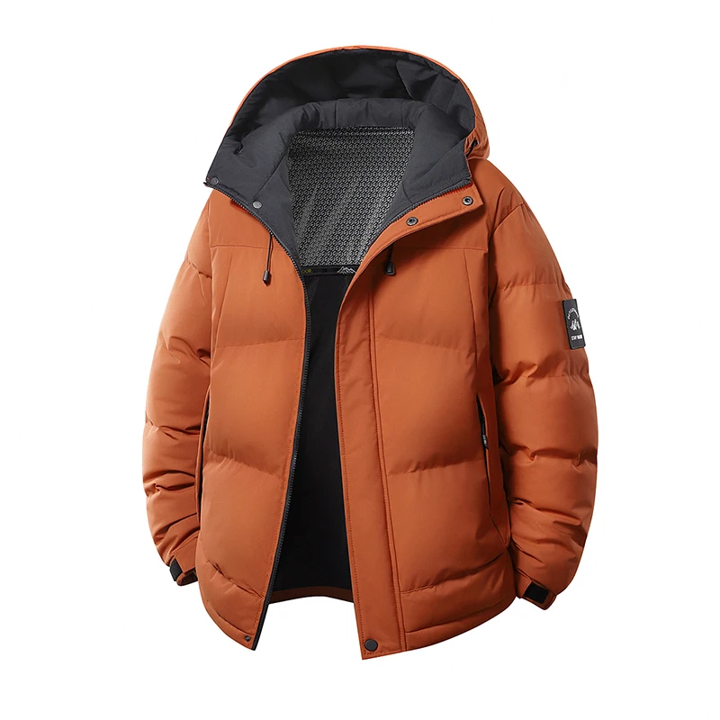 

Thicken All-match Parkas Coats for Men Quality Comfortable Warm Outerwear Casual Hooded Windproof Cotton Jackets Winter Trend