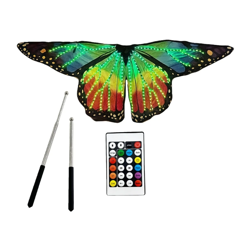 

Dance Costume Accessory Illuminated LED Butterfly Wing for Belly Dance Parties Halloween Christmas Festival Celebration J0MC