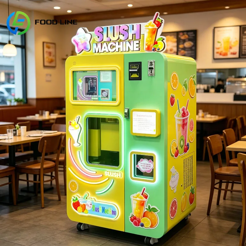 Frozen Slush Machine Vending Machine Self Service Slushy Ice Drink Maker Touch Screen LED for Supermarket Mall Customized