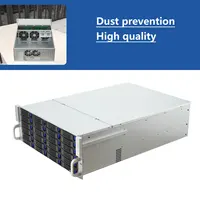 4U Rackmount Server Case With 24 Hot-Swappable SATA/SAS Drive Bay 4U24 Disk Server Chassis Hot Swappable Support E-ATX Main Board Redundant Power Rack Chassis 8