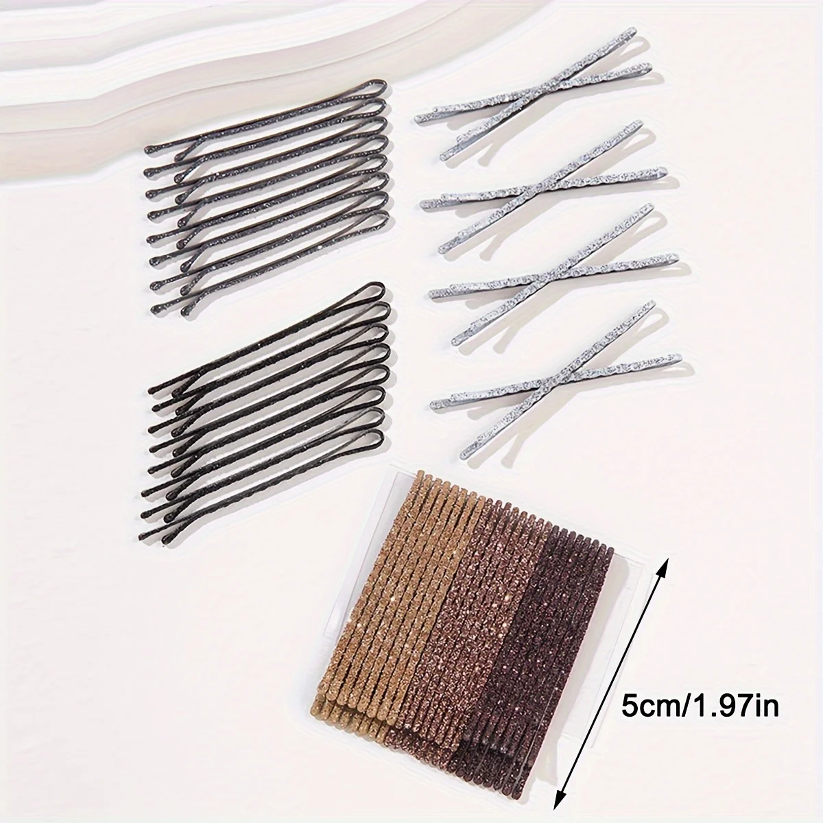 مجموعة دبوس بوبي لامعة تدريجية لامعة مكونة من 24 قطعة - دبوس شعر أنيق وجذاب للسيدات والفتيات، مثالي لتصفيف الشعر