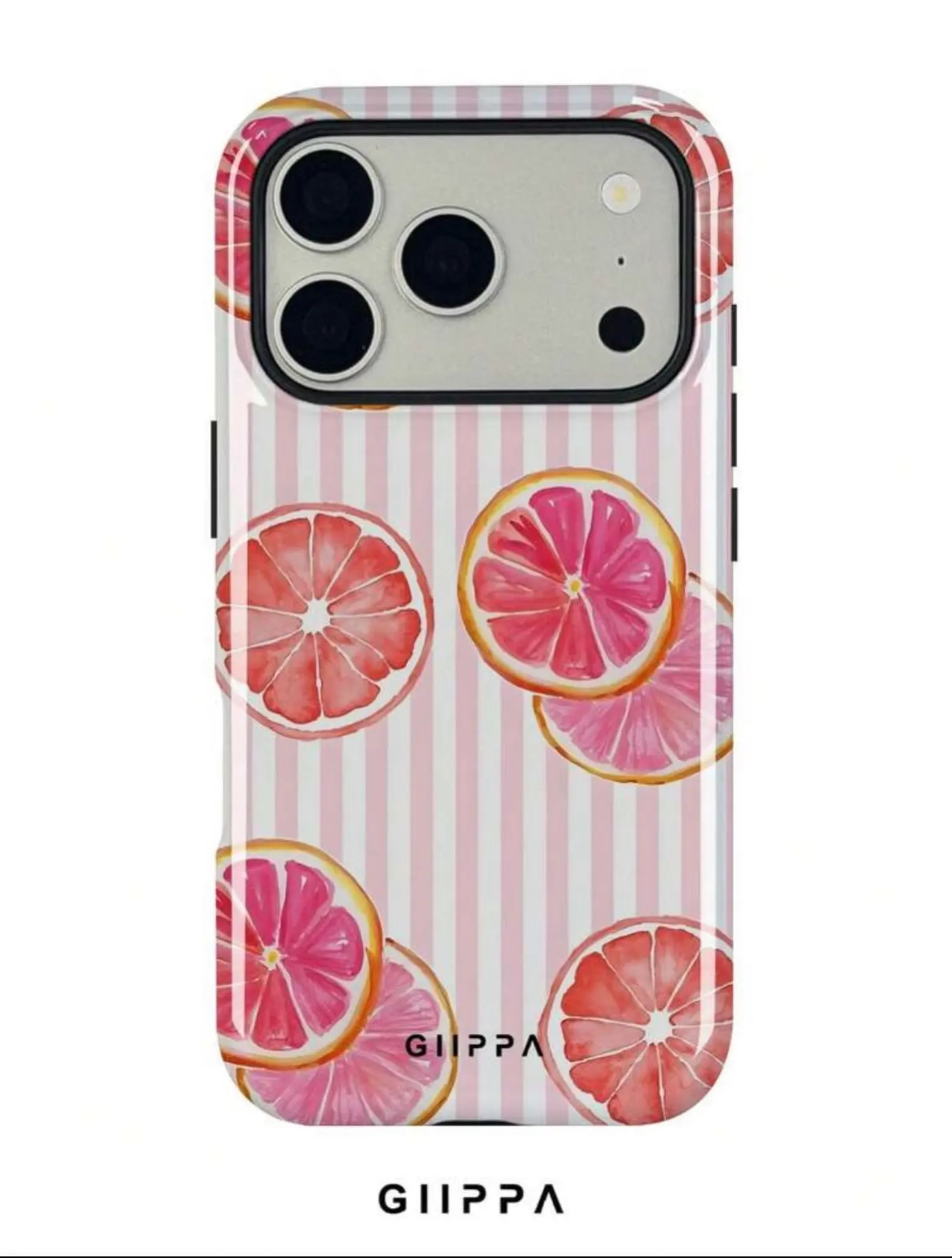 Pink Lemon Slice GIIPPA Phone Case for Samsung Galaxy S20 S23 S24 S25 S26 FE Plus Ultra Edge 5G Luxury Double-layer Back Cover