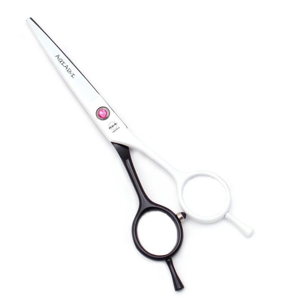 Haarschere Professionelle 5,5" AQIABI Japan Edelstahl Effilierschere Rosa Haarschneideschere für Friseur A1012 – Detail 3