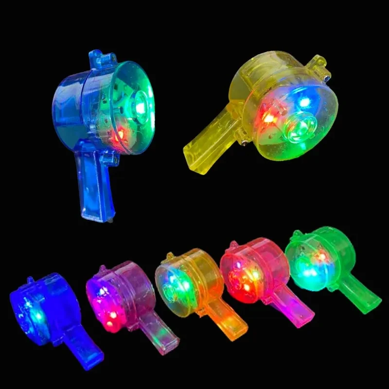 10/30pc LED Light up Whistle Glow Whistles Flashing Noisemaker Whistles Lanyard Necklace Glow in the Dark Wedding Birthday Party