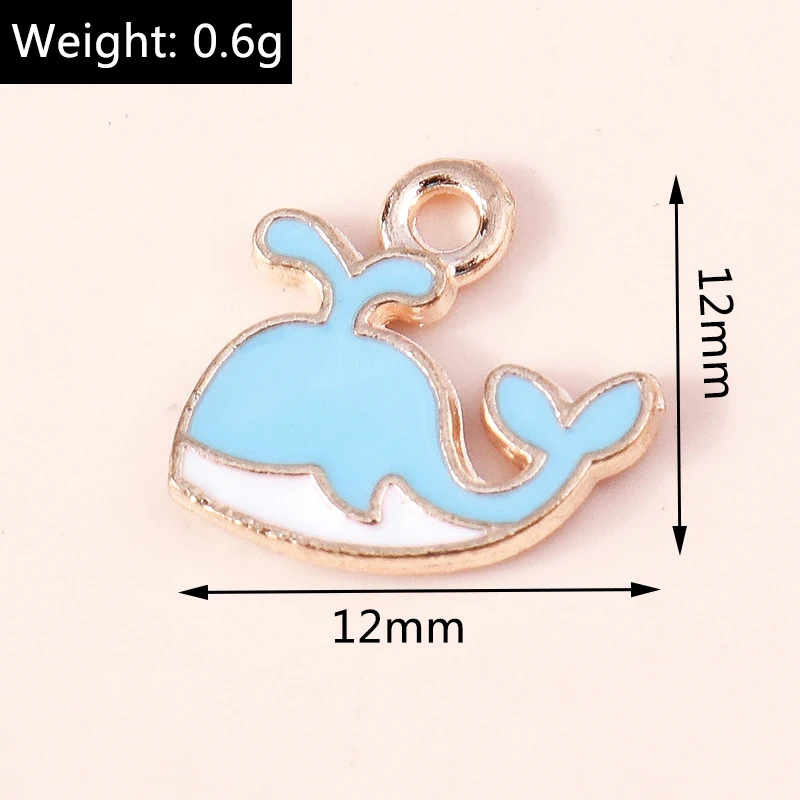 10 Stück Niedliche Emaille-Anhänger mit Meereslebewesen-Motiven wie Meerjungfrau, Schildkröte, Pinguin für Schmuckherstellung, Halsketten, Ohrringe, DIY-Bastelarbeiten, Geschenke – Detail 8
