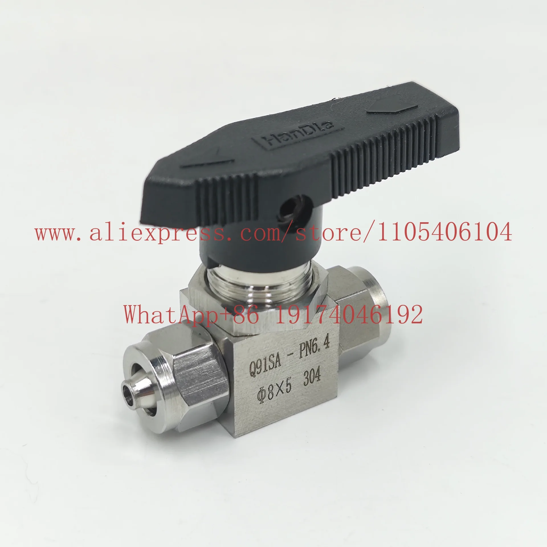 Quick screw ball valve Nylon PU tracheal hose Stainless steel 304 straight through imitation ball valve Manual switch valve