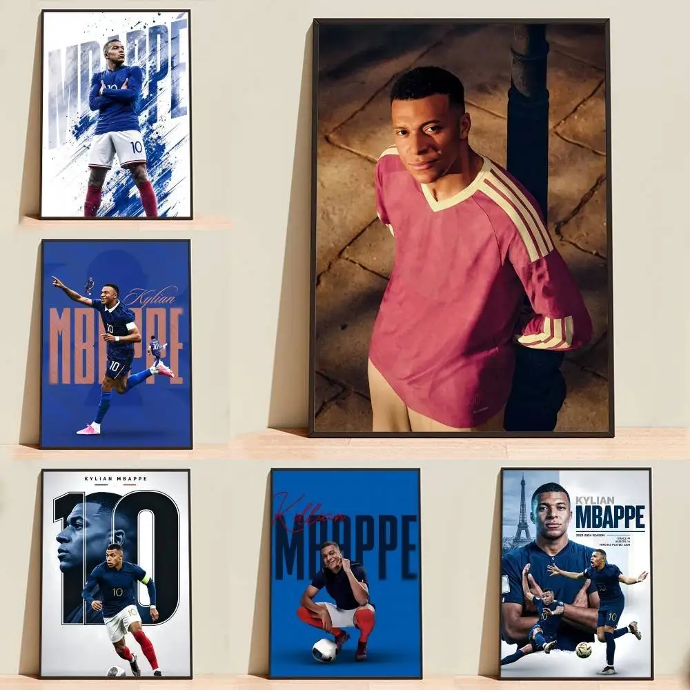 Kyky K-Kylian NO-10 M-Mbappe Poster Wall Art Print Decorative Mural Home Decor Gift Unframed Customizable