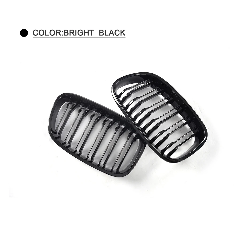 Griglia a rene anteriore stile M F20 per BMW 118i 120i 125i Hatchback 12-14 Nero lucido