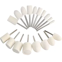 10Pcs Wool Felt Mounted Polishing Buffing Wheel Grinding Head Felt for Polishing Wheel Dremel Mold Drill Rotary Tool