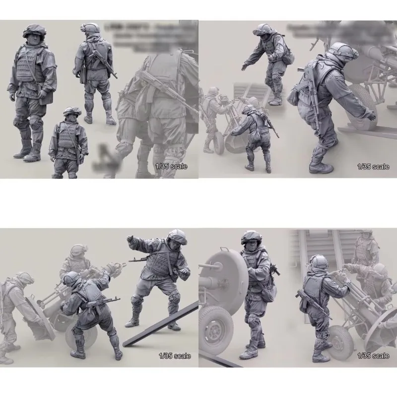 1/35 Scale Die-cast Resin Figure Model Assembling Kit Soldier Figure Resin Assembling Model Toys Unpainted Free Shipping