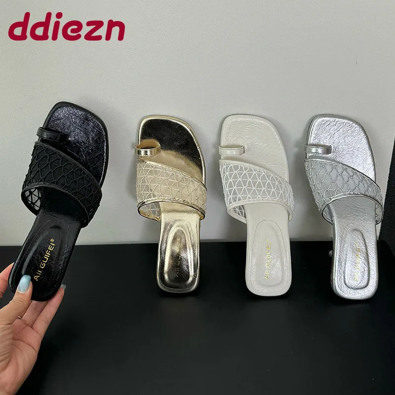 

Женская неглубокая обувь, женские тапочки на каблуке, модные сетчатые женские тапочки на каблуке, шлепанцы, шлепанцы, сандалии, туфли-лодочки