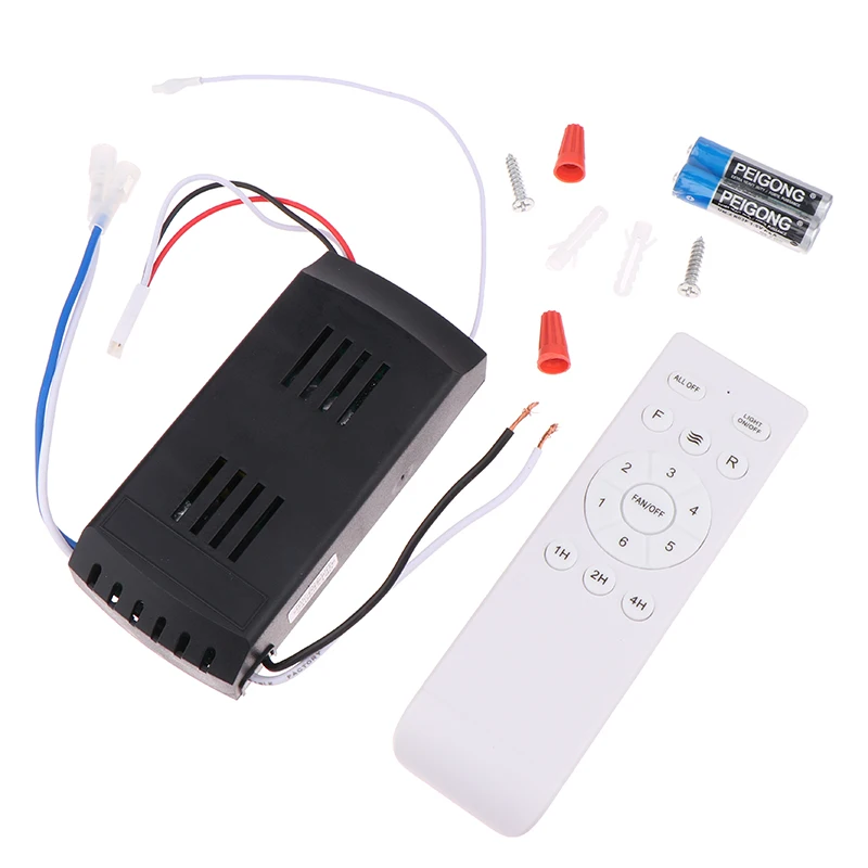 Kit de Control remoto Universal para ventilador de techo, reemplazo de controlador receptor remoto de 6 velocidades para luz de ventilador de techo doméstico