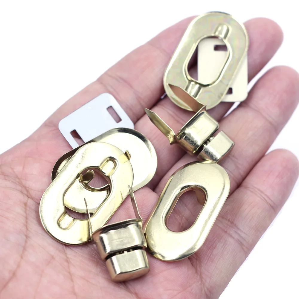 Gold Tone Ovale Twist Turn Lock Gespen Gesp Voor Tas Handtas Diy Accessoires 37Mm