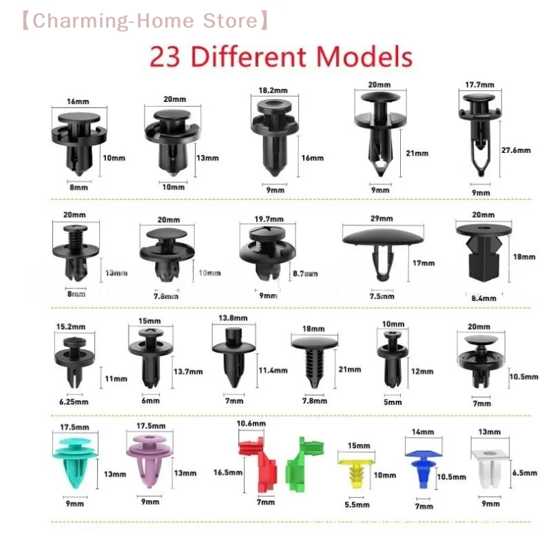 【M】680PCS Bumper Clips Car Retainer Clips Plastic Fasteners Kit Auto Body Push Rivets  Liner Clip Set