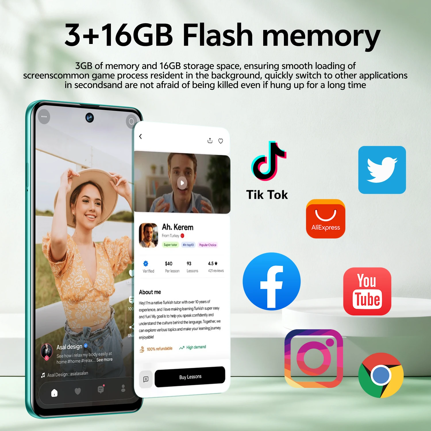 IVMI Global Vision 17Pro M Android10 Smartphone 3GB RAM 16GB ROM 8+13MP Face ID 4G Network Google Play Store Mobile Phone
