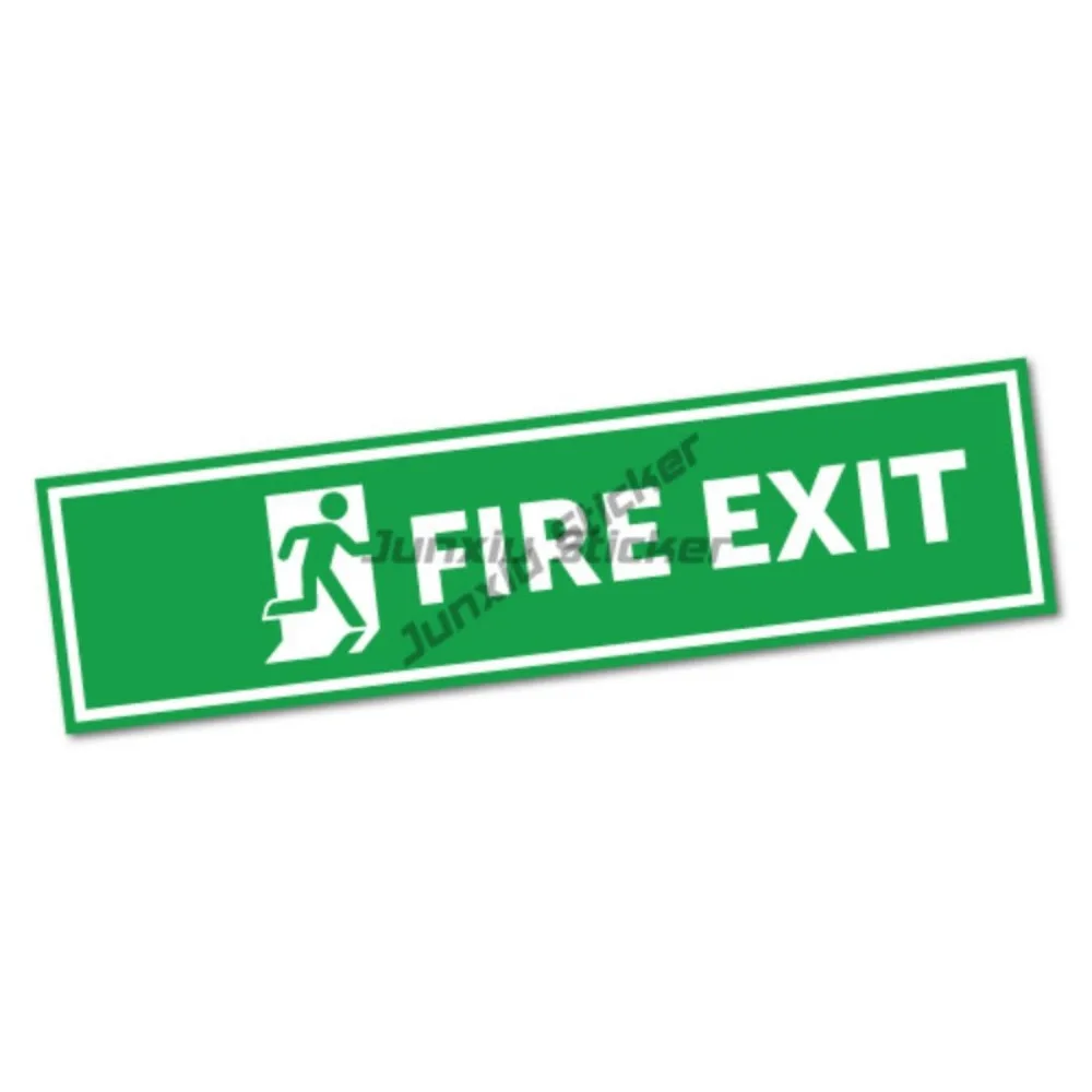 

Fire Exit Sticker Decal Safety Sign Car Vinyl Waterproof Adventure Motorcycle Stickers Car Decoration Pvc