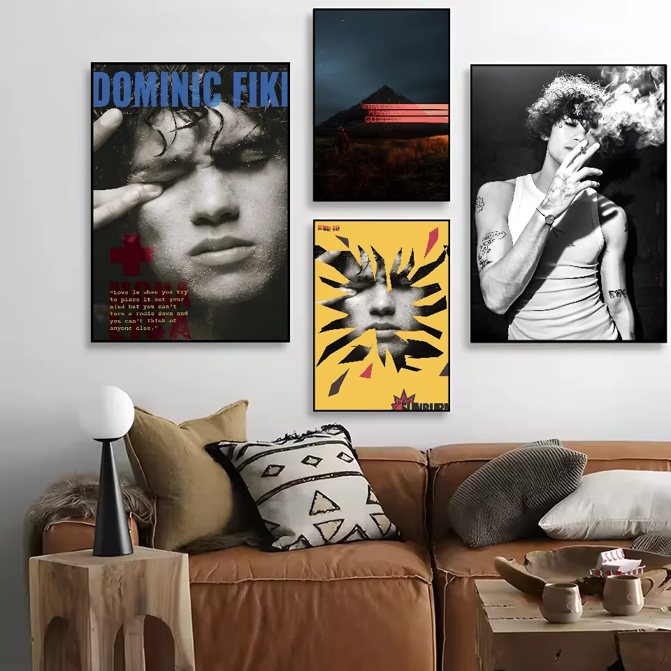 D-Dominic singer F-Fike Poster HD art sticky wall waterproof home living room bedroom bar aesthetic decoration