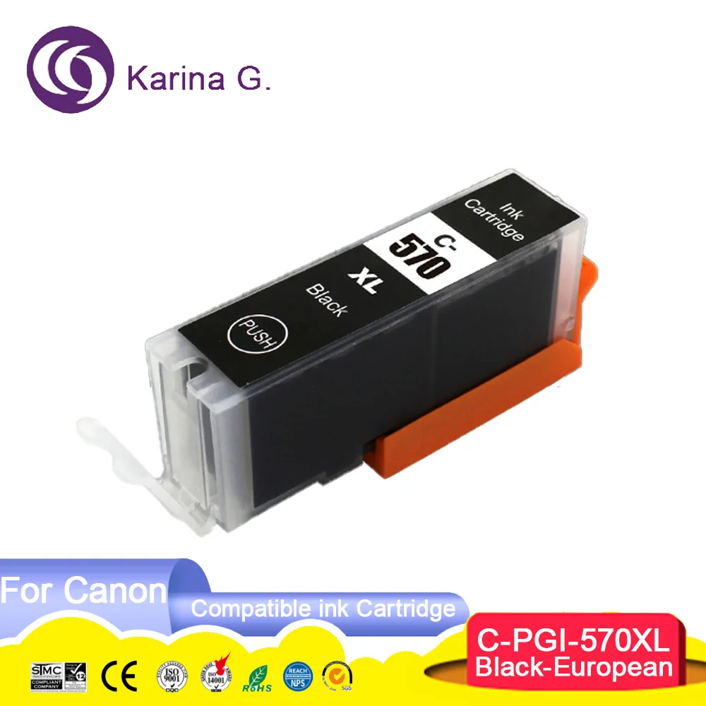 PGI 570 CLI 571 XL 570XL 571XL CLI571 PGI570 Premium Compatible Inkjet Ink Cartridge for Canon MG5750/MG5751 /MG5752 Printer