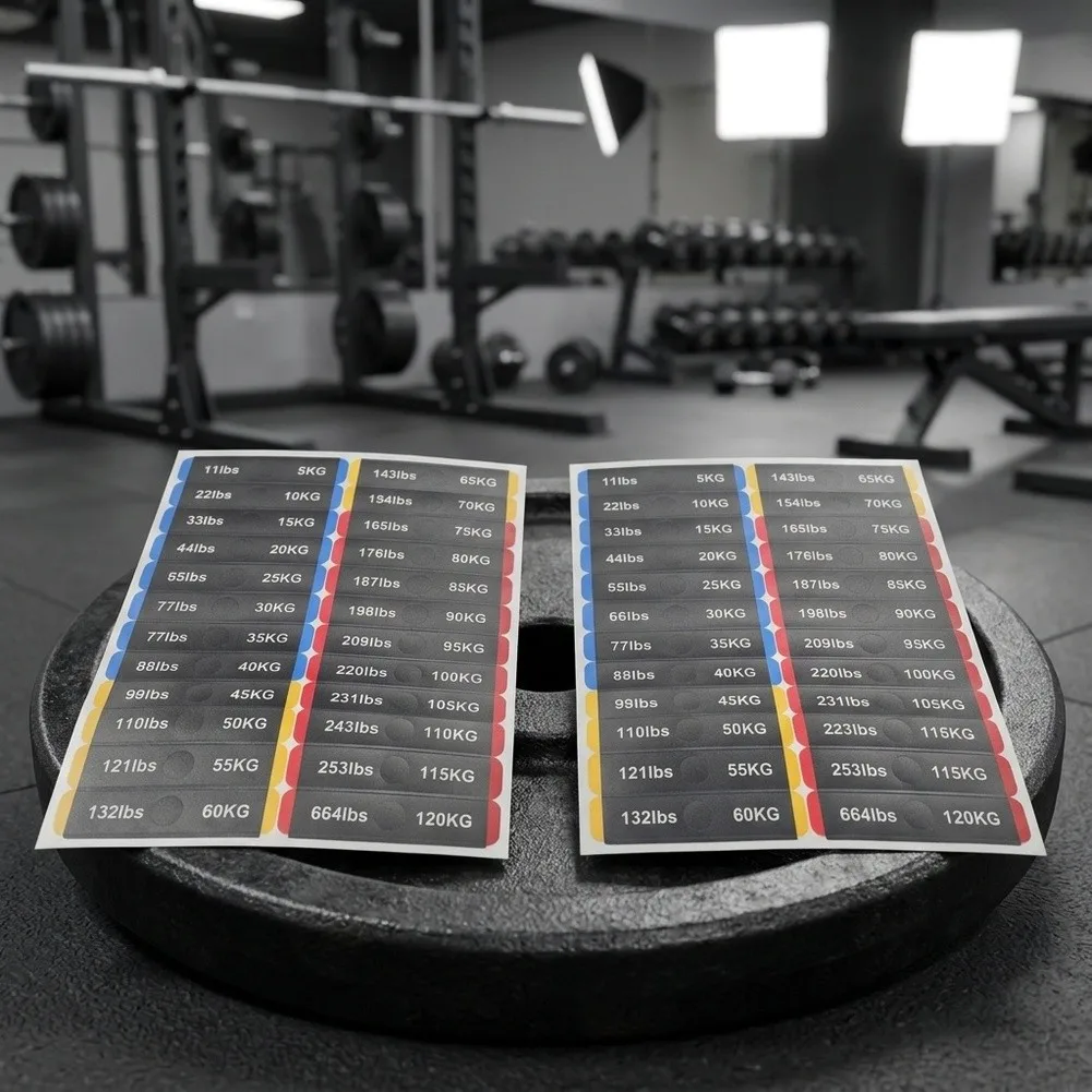 For Home Gym Setup Gym Weight Stickers Self-adhesive Backing Waterproof Material Bold Clear Numbers For Weight Plates