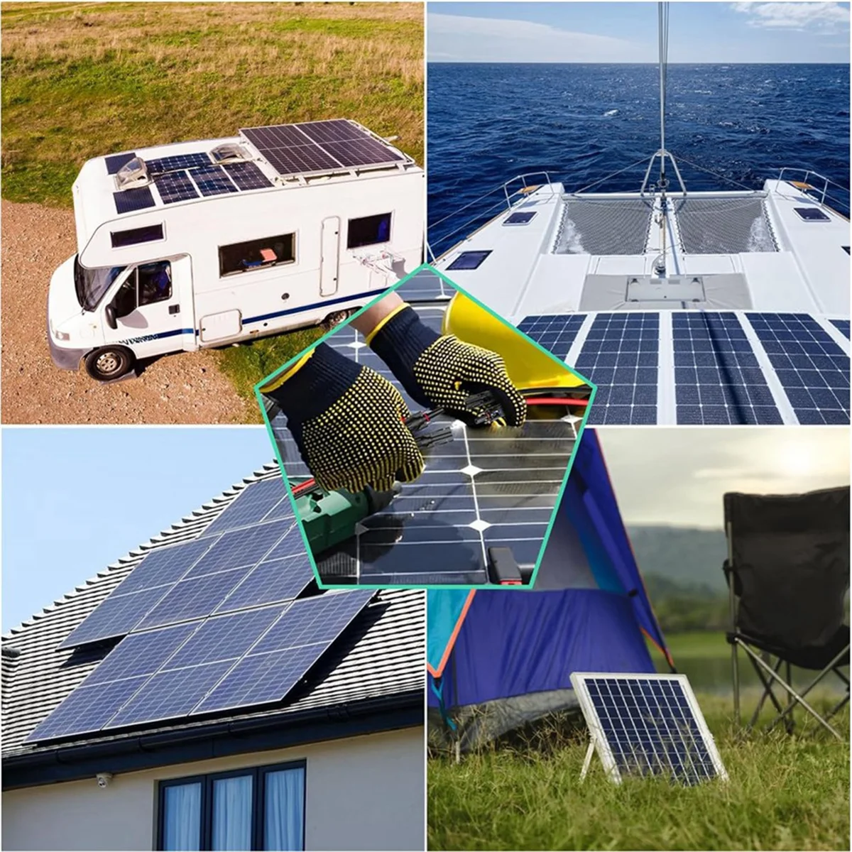 Solar Panels Connectors Cable 10AWG 2 to 4 Y Branch Parallel Adapter Tool-Free (FMM/MFF)