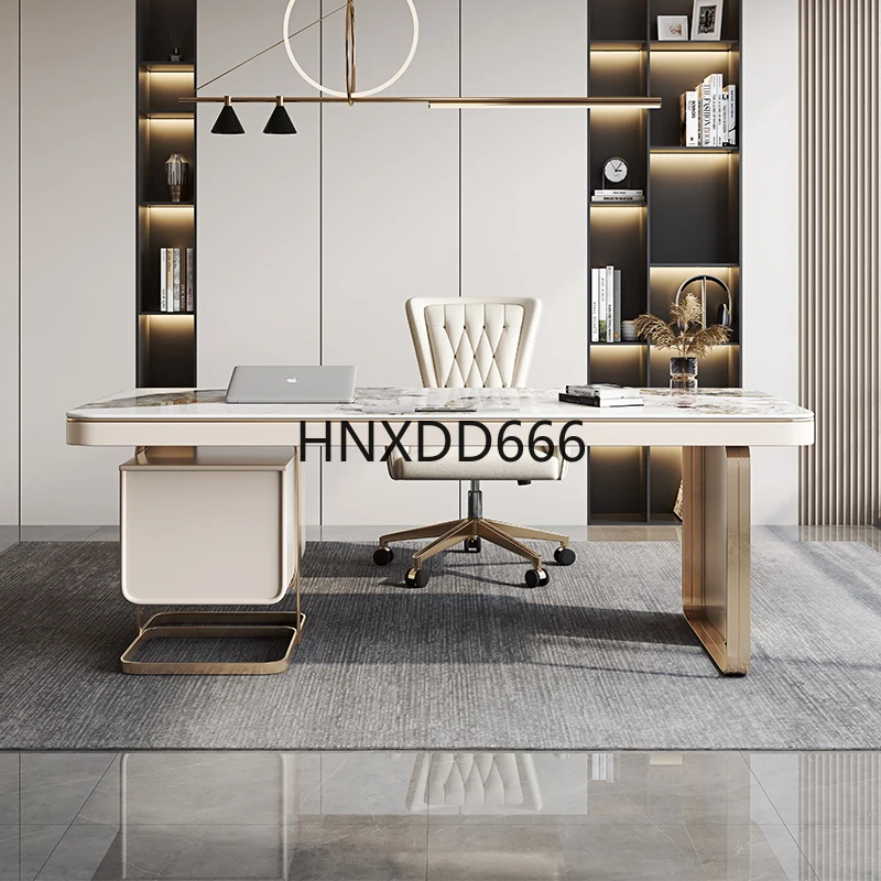 طاولة كمبيوتر مكتبية لغرفة النوم وغرفة الدراسة المنزلية من الخشب الصلب #1