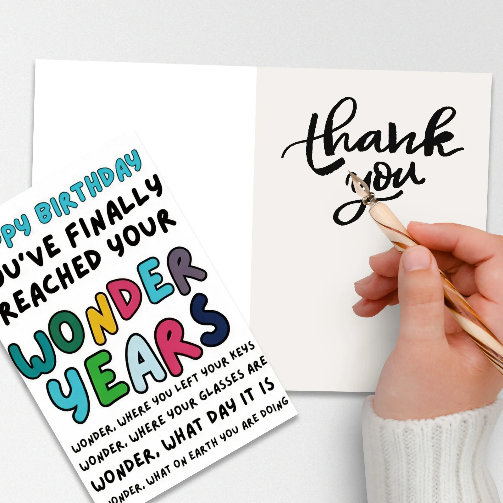 Creative 1 funny happy birthday greeting card envelope set humorous text unforgettable birthday greeting card - view 4