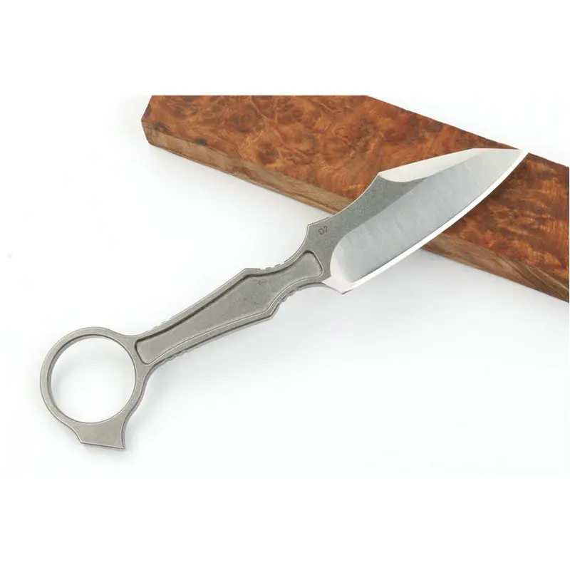 TRSKT Bk Collo Della Lama di Salvataggio di Sopravvivenza Di Caccia di Campeggio Coltelli EDC Strumenti Con Fodero di Kydex, Tutto Acciaio della Maniglia D2,60Hrc,Dropshipping