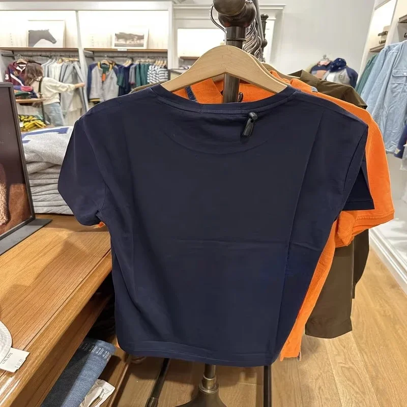 فاخر كلاسيكي رائجة البيع 2025 الصيف القطن الخالص الرجال والنساء تي شيرتات قصيرة الاكمام موضة مطبوعة حجم كبير Harajuku #5