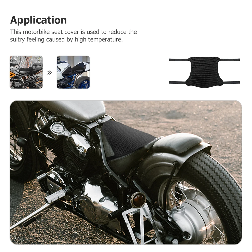 

Motorcycle Seat Cover Durable Nylon Mesh Pad Reusable Air Cooling Cushion Bike Accessories Motorcycle Seat Pad