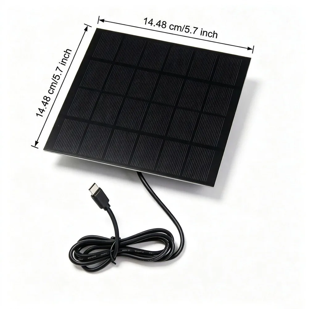 Compact 145x145mm For 3W 6V Monocrystalline for solar Panel for Outdoor Security Cameras and 3.7V-6V Compatible Devices