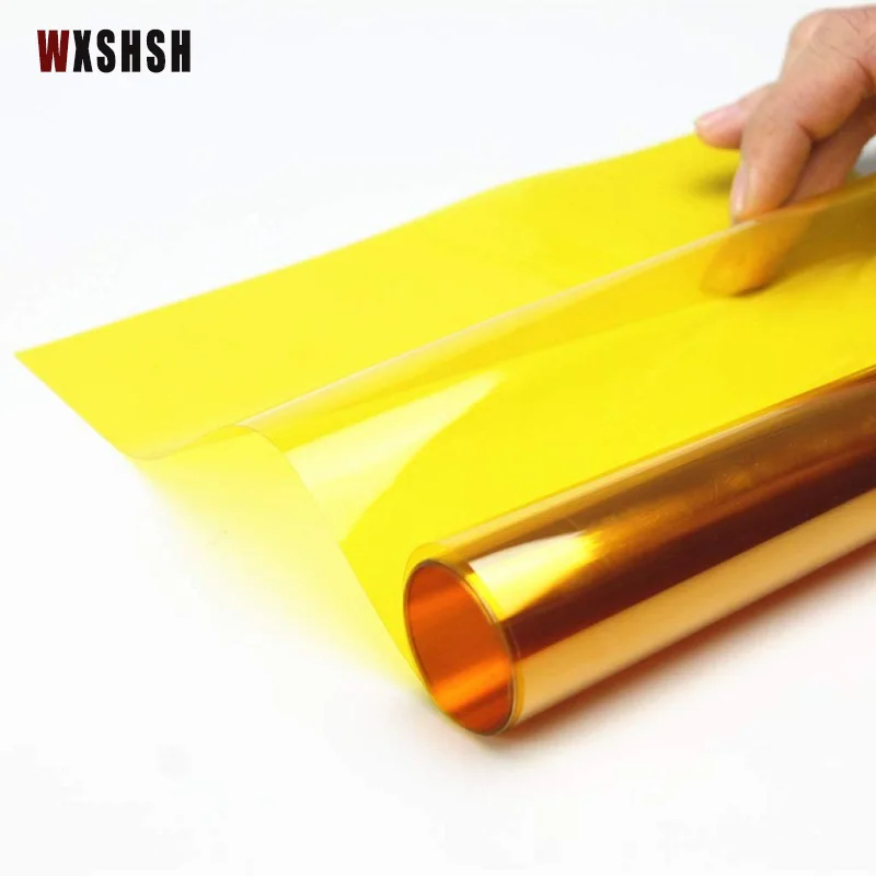 Semitransparent Glass Film Insect-proof Moth-proof safe explosion-proof UV-Prevention Easily Remove Drop-Shipping Foil Yellow