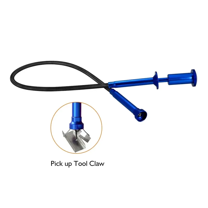 Large Suction Magnetic Claw Pickup Tool Flexible Adjustable 4 Claws with LED Lights Multi-functional Car Gripper