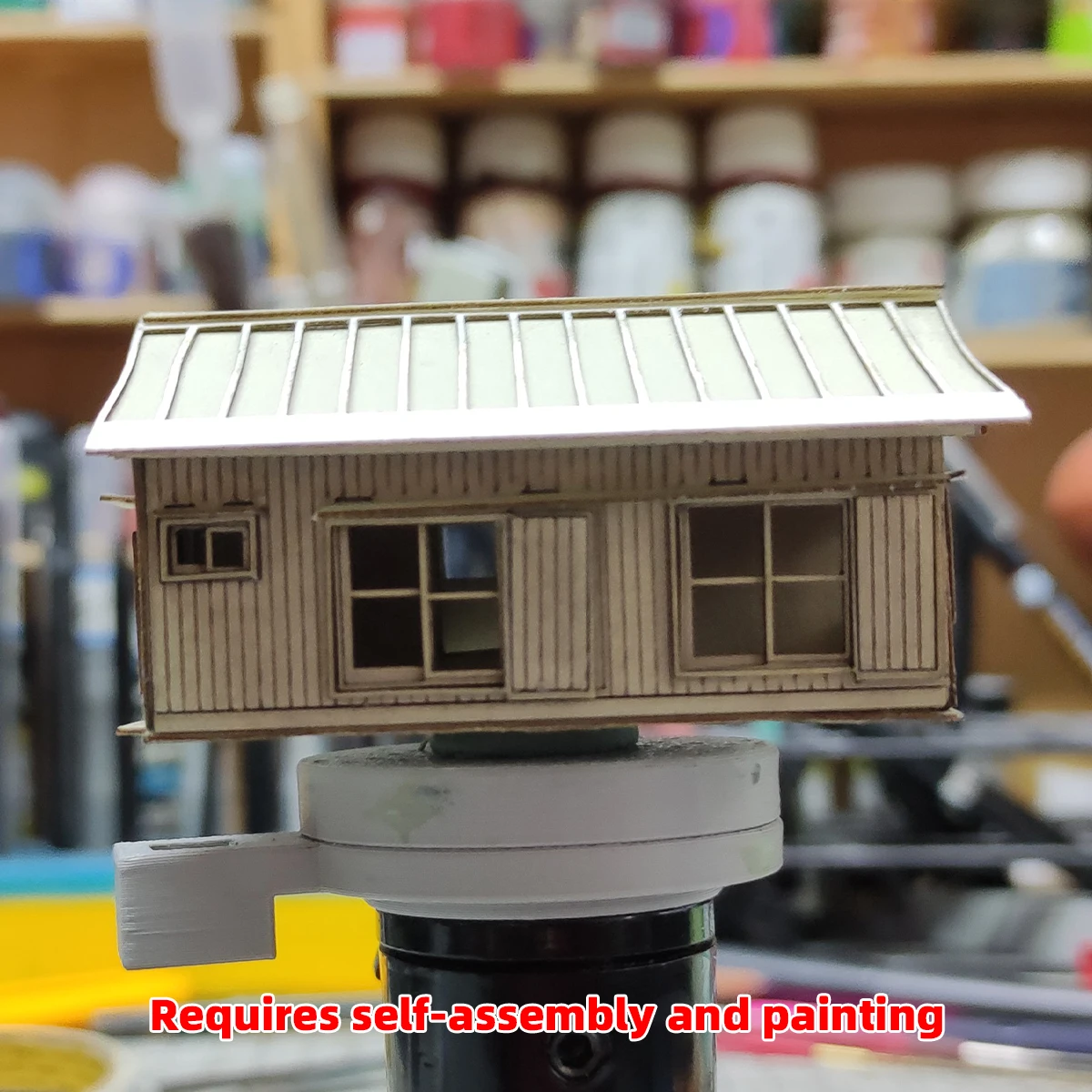 N HO Maßstab Modellbausatz Gebäude Haus Hütte Miniatur Diorama Modell-Eisenbahn-Layout Modell 1/35 1/48 1/64 1/72 1/87 1/150 – Detail 5