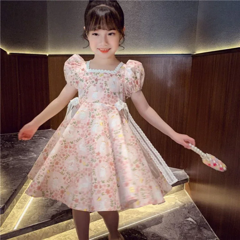 

2025 Lace Spring Summer For Wedding Flower Girl Dress Children Clothing Girl Dress Kids Party Birthday Evening Gown Cotton