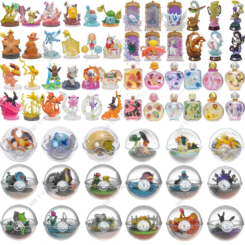 6pcs-lots-pokemon-anime-figure-set-elf-ball-eevee-teacup-garden-succulent-plants-action-model-perfume-bottle-doll-toy-kids-gifts