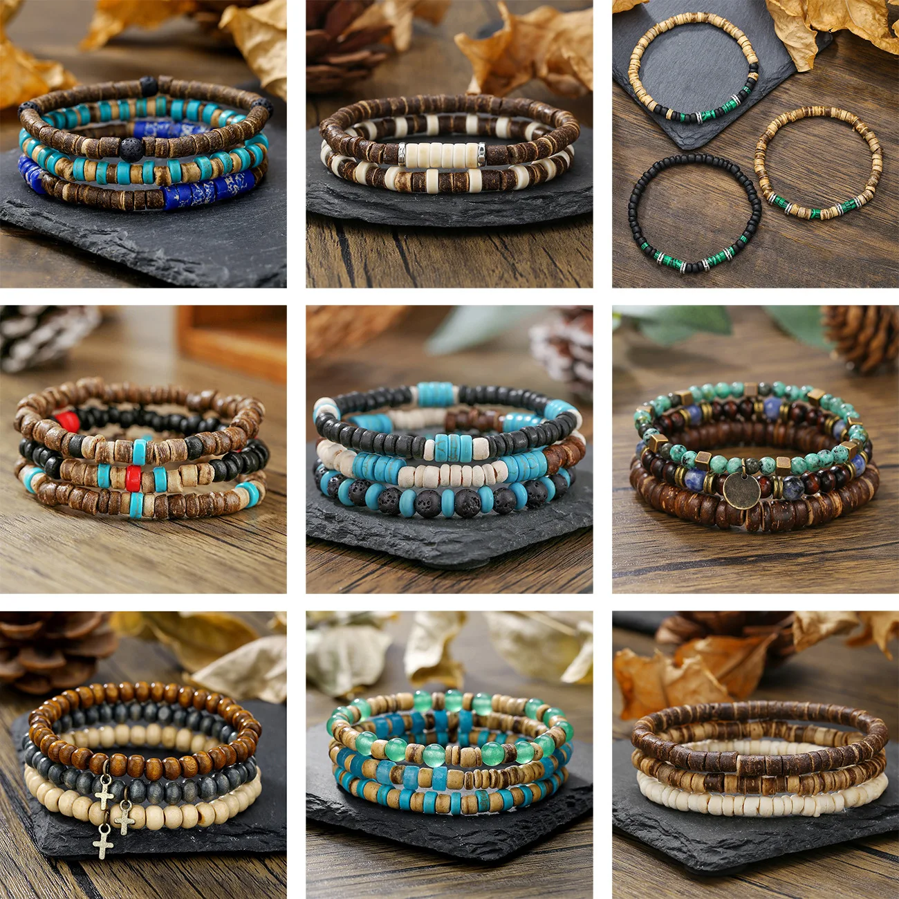 Fashion Ethnic Wear For Men - Wood Beaded Bracelet for Men, Handmade