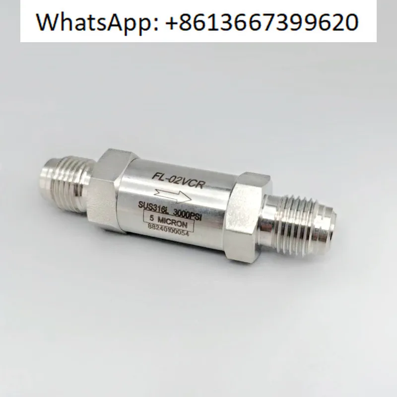 

316L Stainless Steel 1/4VCR Male Filter, External Thread High Purity Gas Filter Valve, 5 Micron