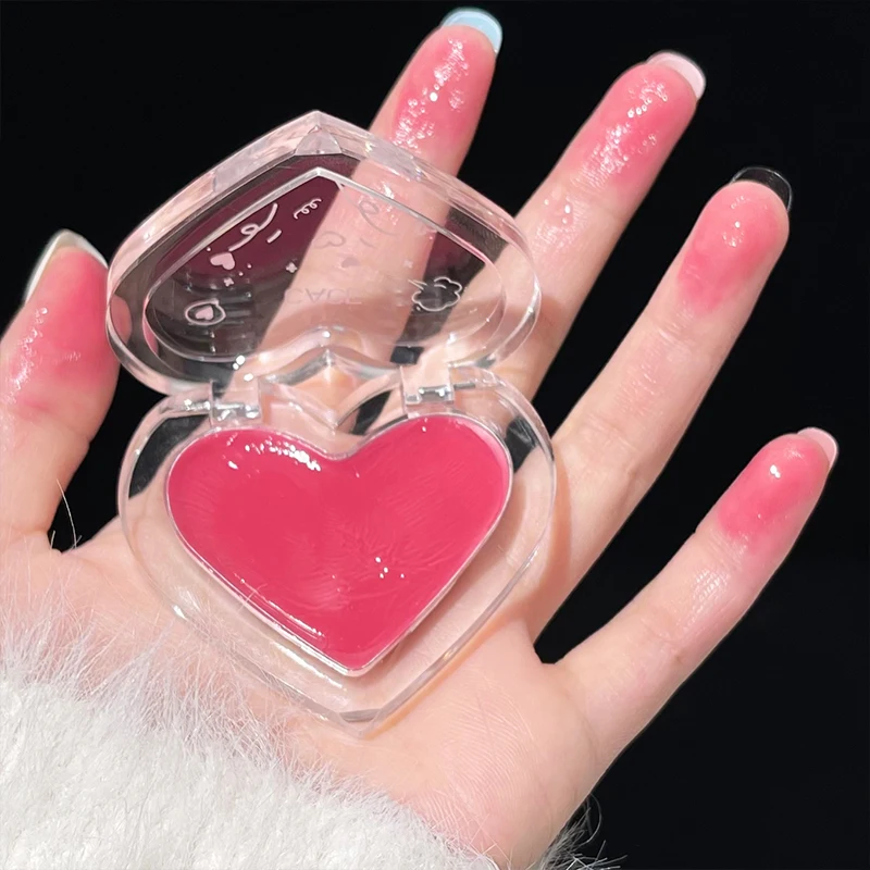 لوحة أحمر الخدود من لوف هارت هايلايتر لتفتيح الوجه كريم هايلايتر مقاوم للماء عالي اللمعان أحمر الخدود المنور مكياج كوري