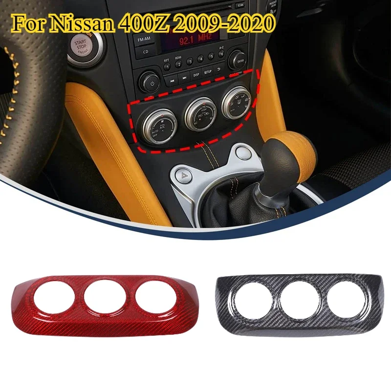 

For Nissan Z RZ34 400Z 2023-2026 Real Carbon Fiber AC Climate Controls Air Vent Switch Panel Cover Gear shift panel