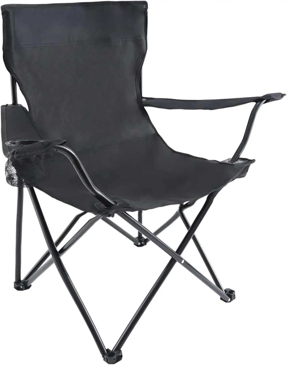 Portable Folding Grey Camping Chair, 1-Pack