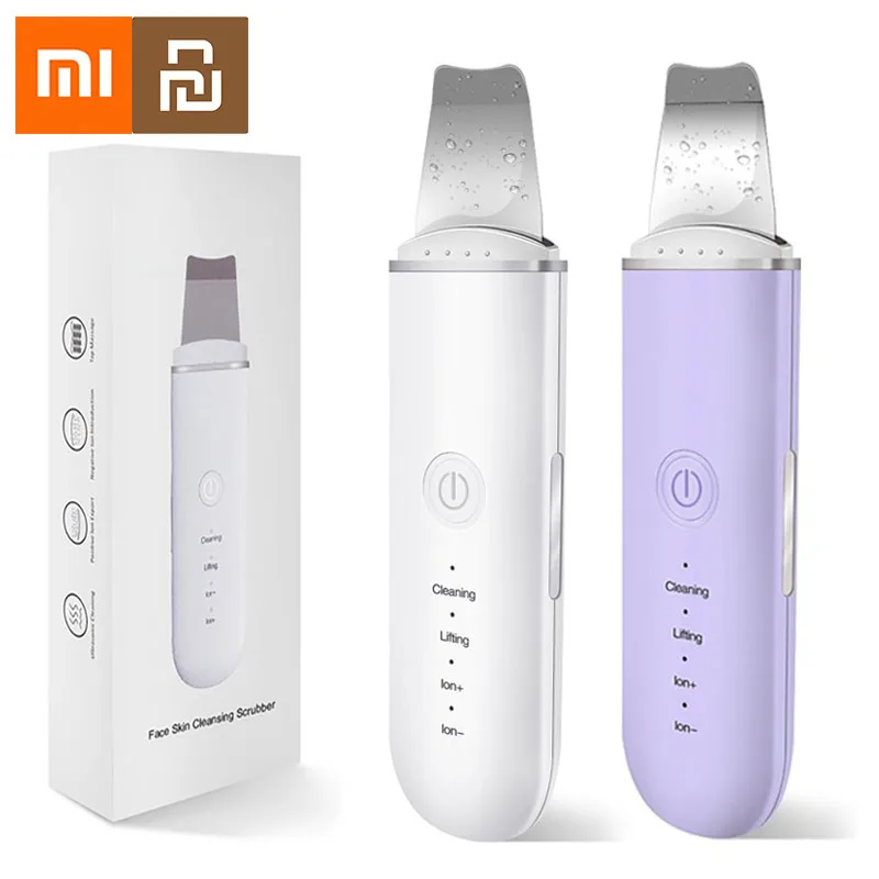 Xiaomi Youpin Ultrasonic Skin Scrubber Peeling Facial Blackhead Remover Face Lifting Exfoliating Cleaner Deep Facial Massager