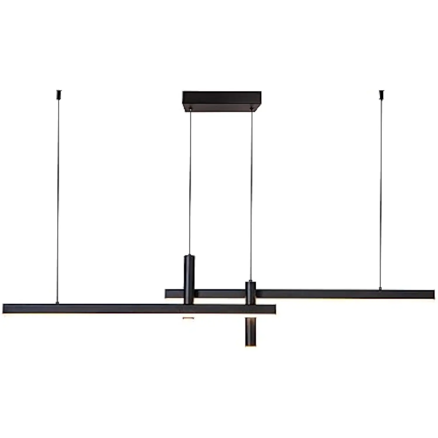 

Linear Led Chandelier 4 Lights Linear Light for Kitchen Modern Dimmable Pendant Lights for Island Dining Room Office, Black
