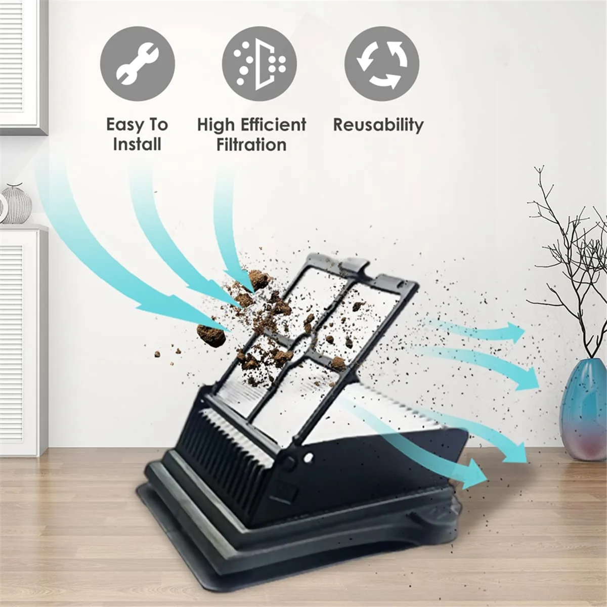 Сменные HEPA-фильтры и Роликовые щетки для Tineco Floor ONE S6/S6PRO, беспроводной, для влажной и сухой быстрой уборки