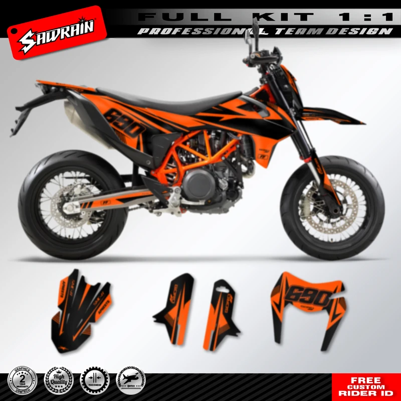

Sawrain Custom Dirtbike Graphics Motorcycle Sticker Kits for KTM 690 SMC R 690 Enduro R 2019 2020 2021
