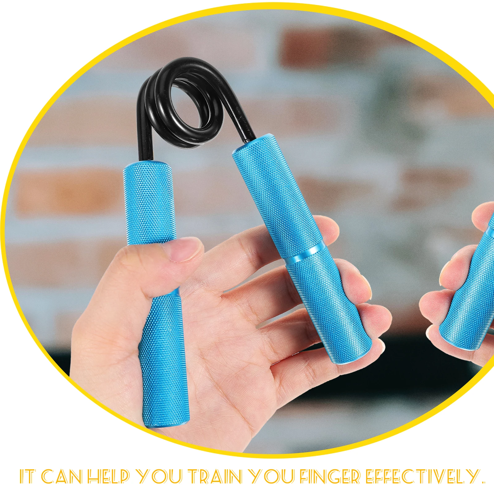

2Pcs Metal Hand Grip Strengthener Finger Exerciser Heavy-Duty Trainer for Home Fitness Exercise Hand Gripper Finger Trainer