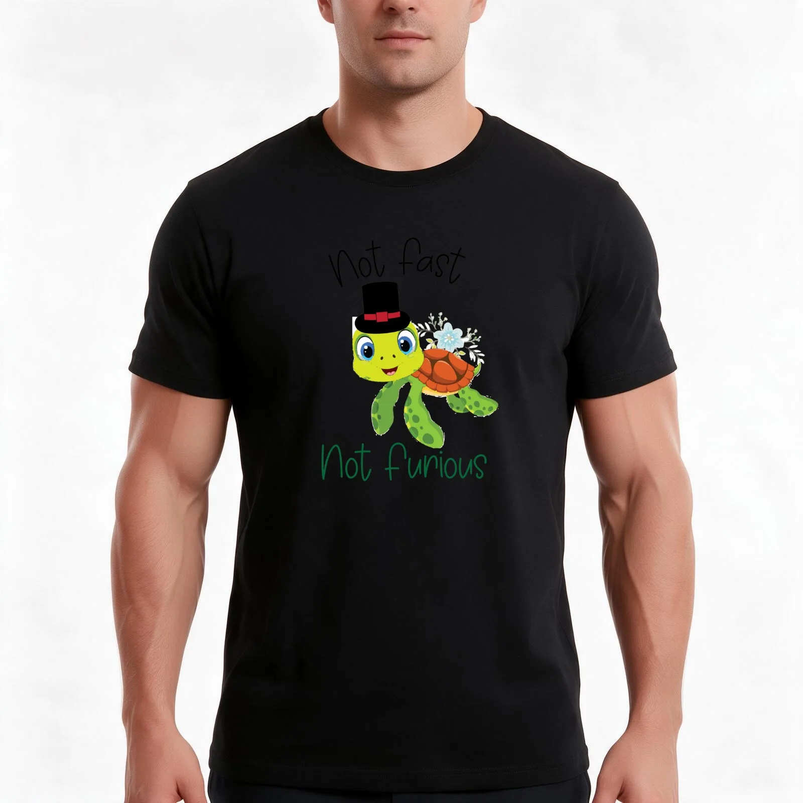 Not Fast Not Furious T-Shirt Summer Casual Cotton Tee Oversized Streetwear Tops Vintage Graphic Print Loose Fit Short Sleeve