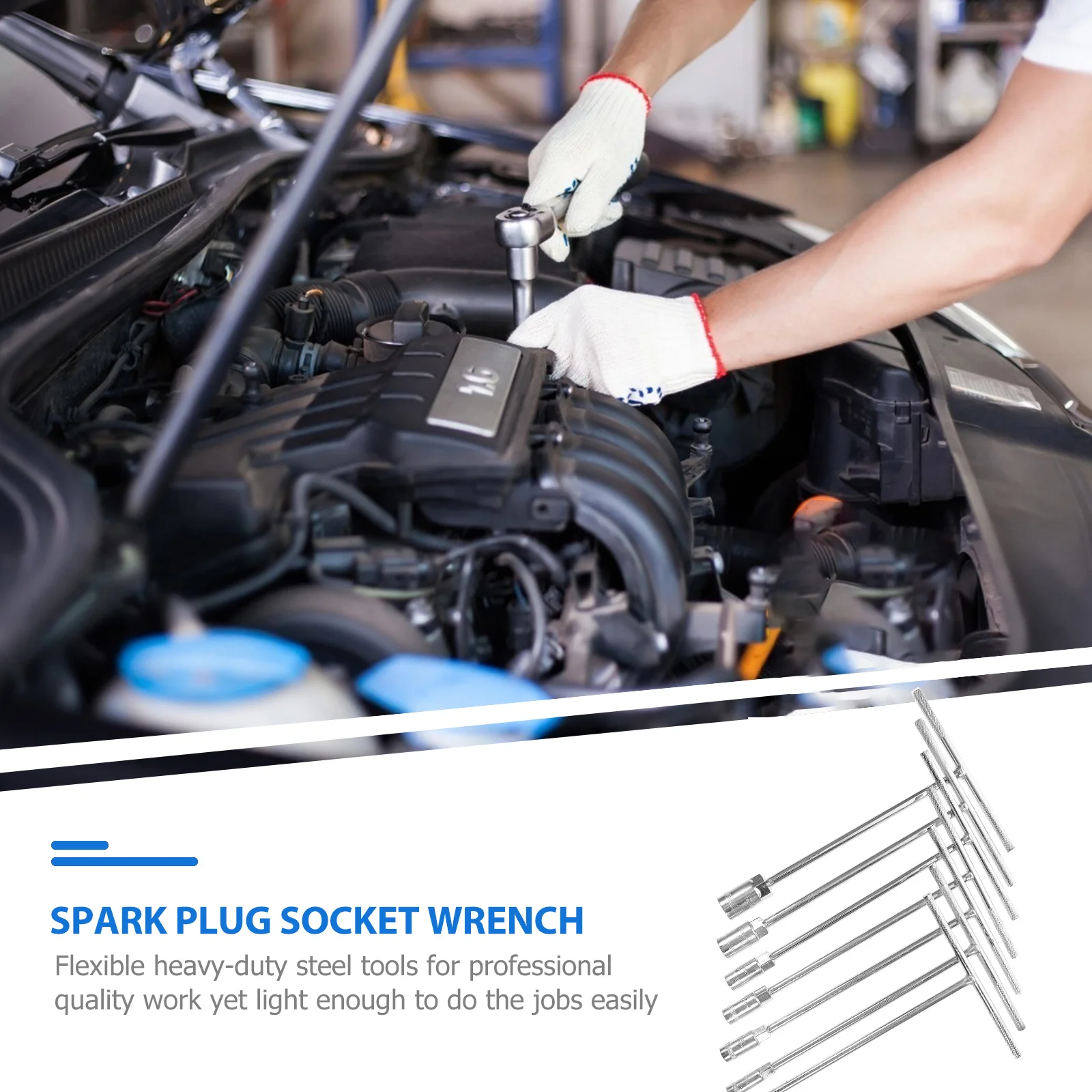 

7Pcs T Handle Socket Set Premium Chrome Vanadium Steel Durable Rust Proof Wrench Kit Efficient Practical Repair Tools