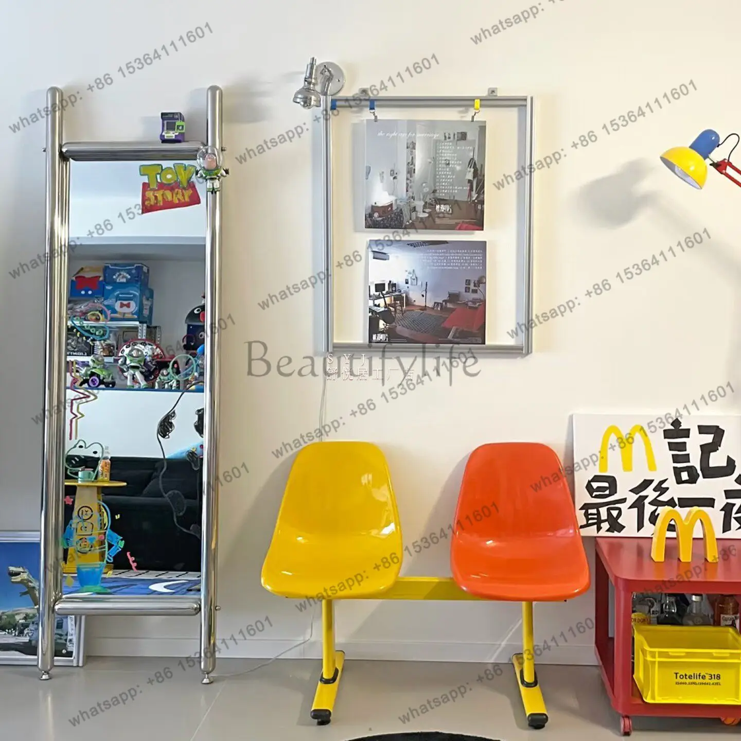 Nordic creative photo frame, living room and bedroom aluminum profile photo frame