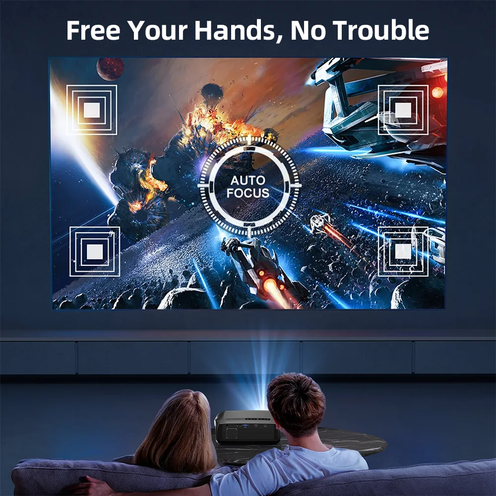 

CAIWEI A10R 1800ANSI 1920 * 1080P Full HD 4K Projector Smart Android Auto Focus Outdoor Home Cinema Projectors for Movies Video