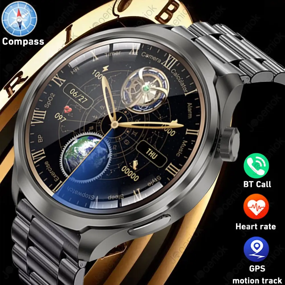 For Huawei Watch 4 Pro 1.85 Inches Smart Watch Men Compass 410 mAh Battery GPS Motion Track Bluetooth Call Women Smartwatch 2024